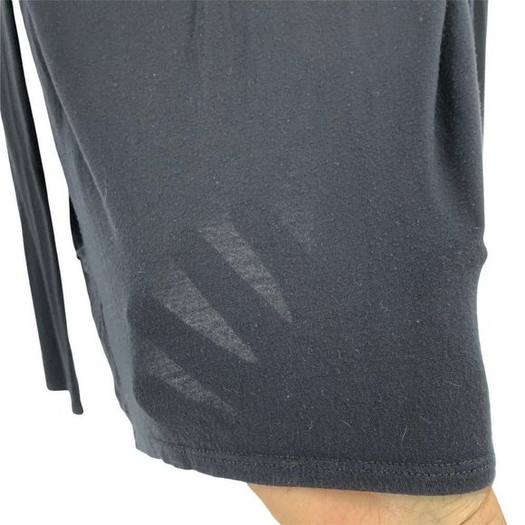 Women’s JM Fleurette Black Open Front Cardigan Size Small 3812 Semi-Sheer - Picture 7 of 7